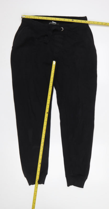 Back view of French Connection Men's Black Jogger Trousers M Regular Fit Cotton