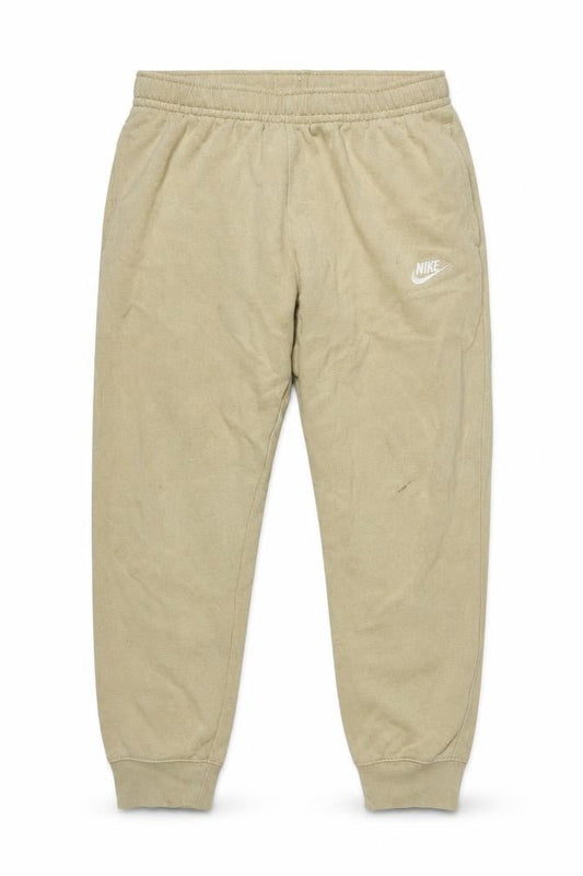 Nike Men's Beige Jogger Trousers S Regular Fit Elastic Waist