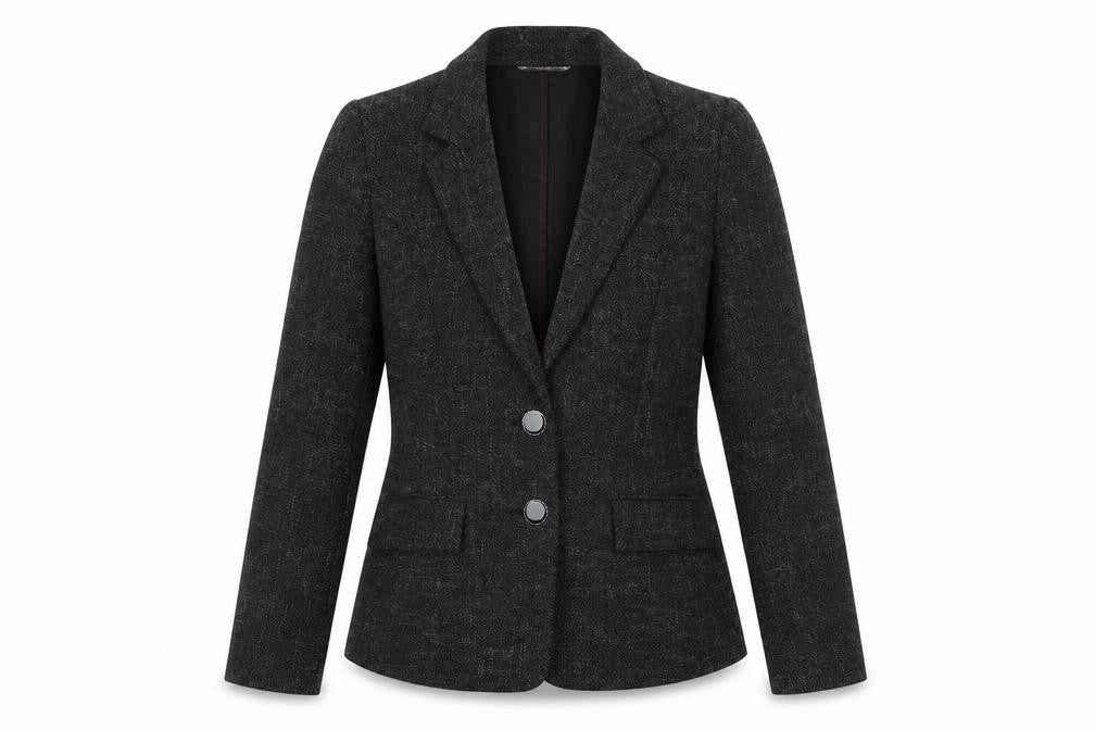 Viyella Women’s Grey Herringbone Blazer Jacket Size 10 Classic Fit