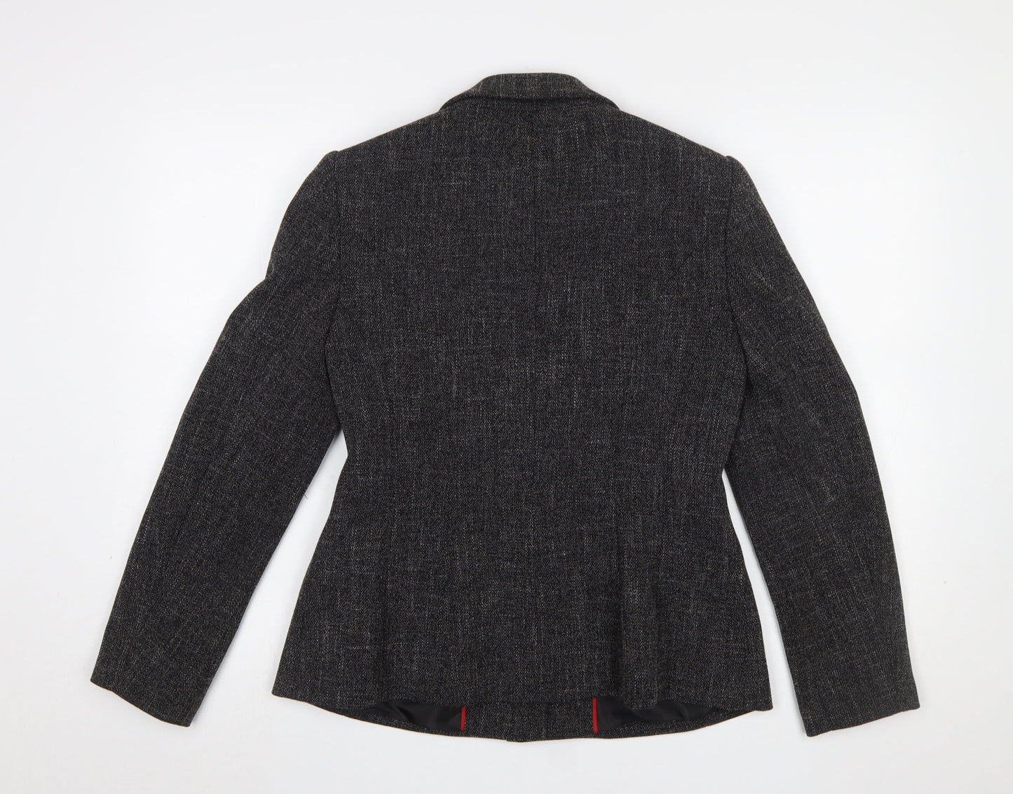 Viyella Women’s Grey Herringbone Blazer Jacket Size 10 Classic Fit