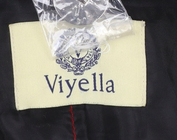 Viyella Women’s Grey Herringbone Blazer Jacket Size 10 Classic Fit