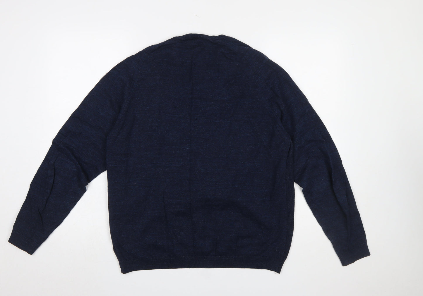 Next Men's Blue Cotton Crew Neck Pullover Jumper Size M