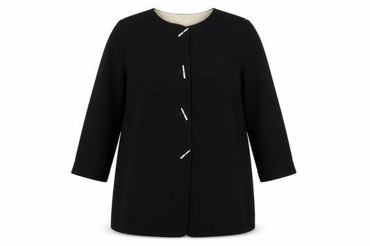 Jacques Vert Women's Black Size 20 Classic Mid-Length Blazer