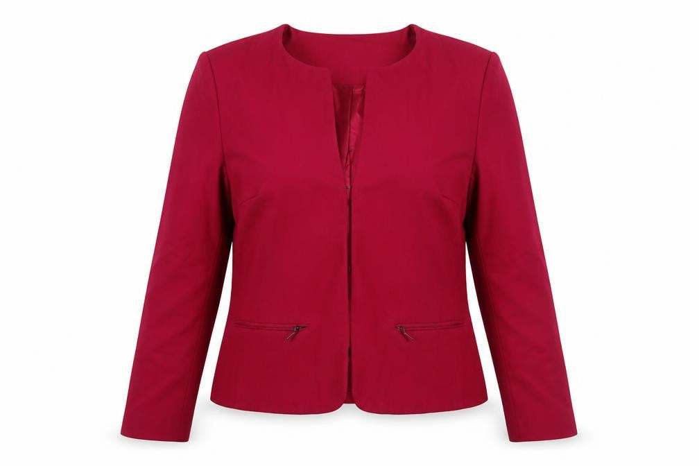 Long Tall Sally Women's Red Size 12 Tailored Lined Blazer Jacket