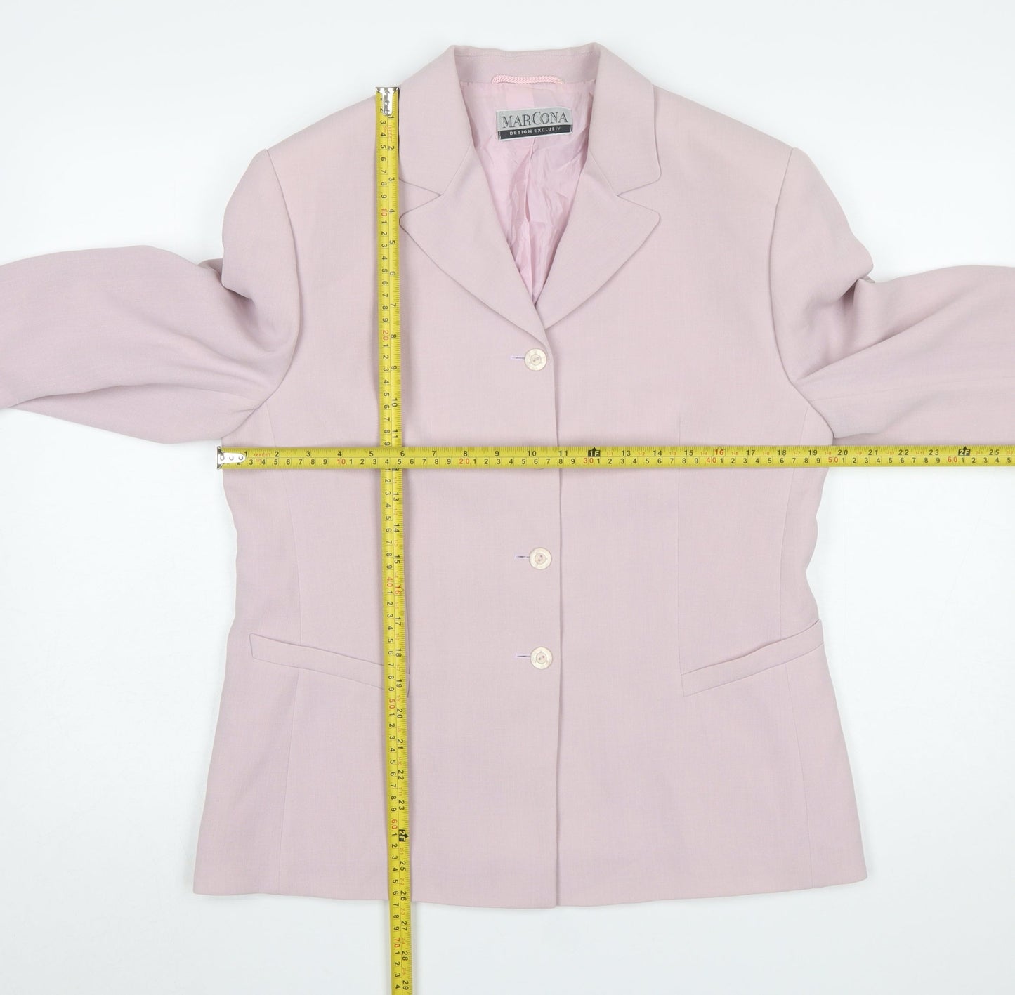 Marcona Women’s Pink Polyester Blazer Jacket Size 14 Classic Tailored