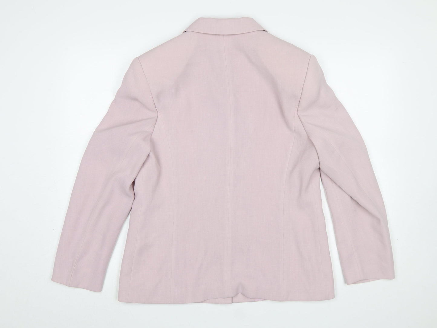 Marcona Women’s Pink Polyester Blazer Jacket Size 14 Classic Tailored