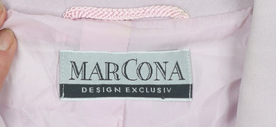 Marcona Women’s Pink Polyester Blazer Jacket Size 14 Classic Tailored