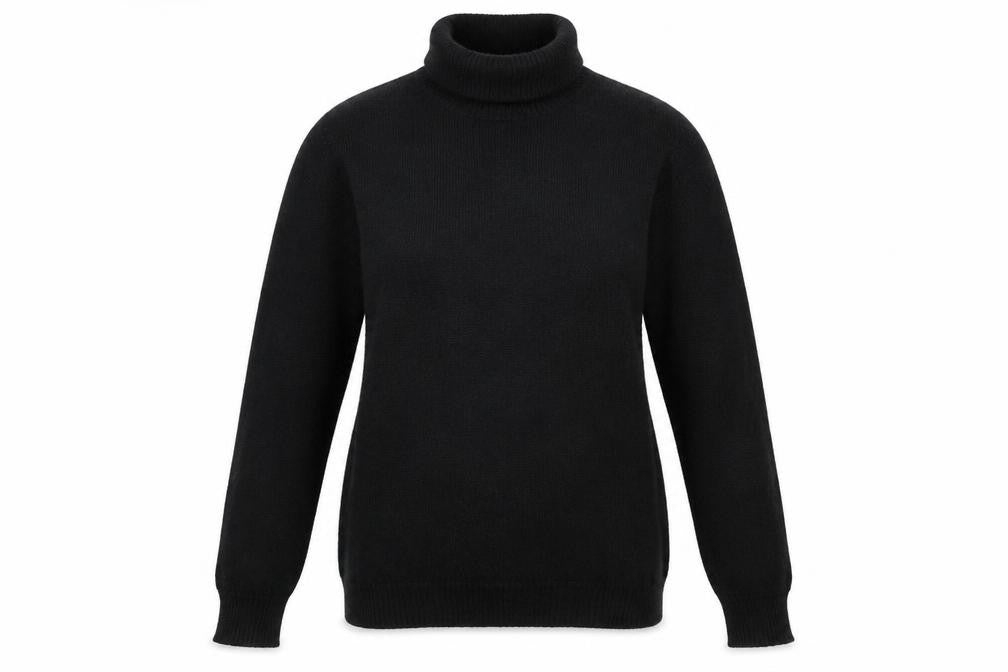 Collusion Womens Black Roll Neck Acrylic Knit Jumper XS