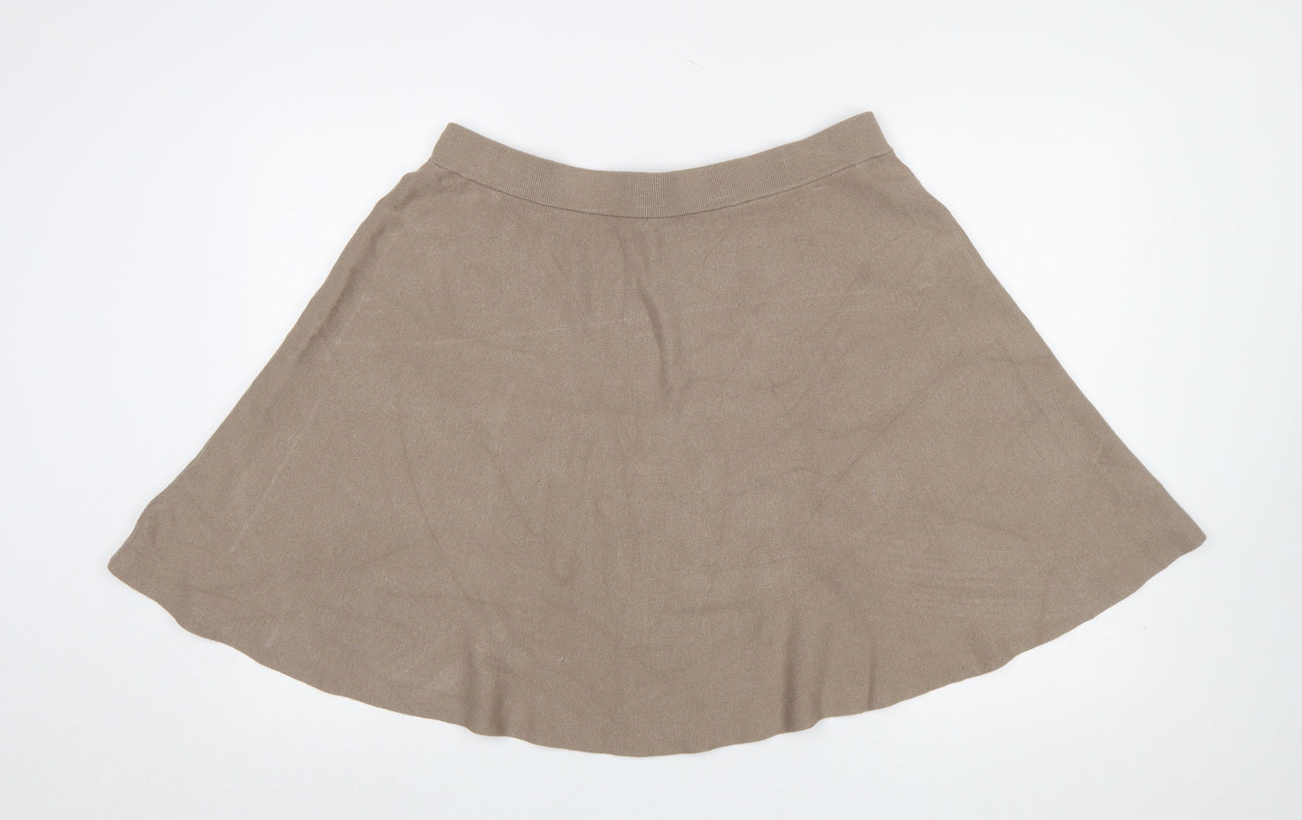Y.A.S Women Beige A-Line Knit Short Skirt Size XL