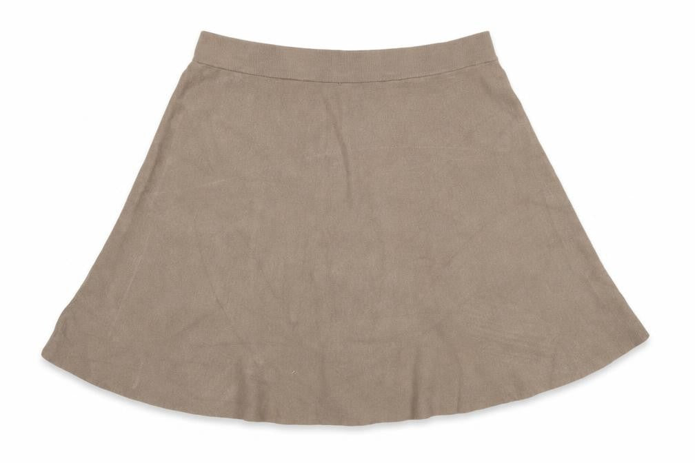 Y.A.S Women Beige A-Line Knit Short Skirt Size XL