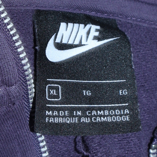 Nike Women's Purple & Pink 1/2 Zip Hooded Sweatshirt XL Cotton Blend