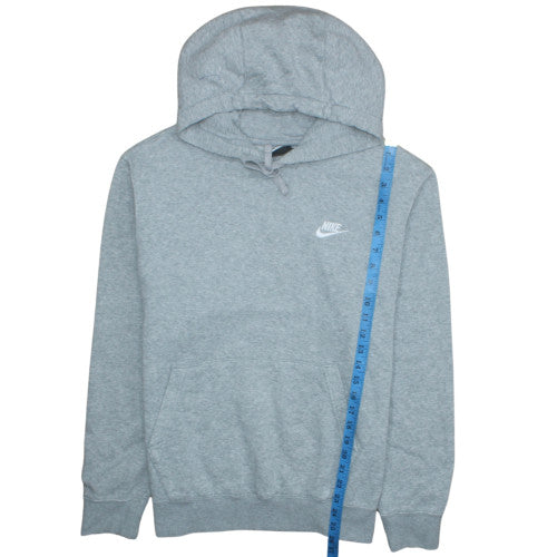 Nike Men's Grey Pullover Hoodie M Regular Fit Fleece Sweatshirt