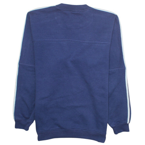 Adidas Men’s Blue Logo Pullover Sweatshirt Size L Fleece Crewneck