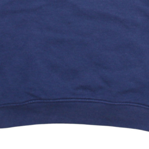 Adidas Men’s Blue Logo Pullover Sweatshirt Size L Fleece Crewneck
