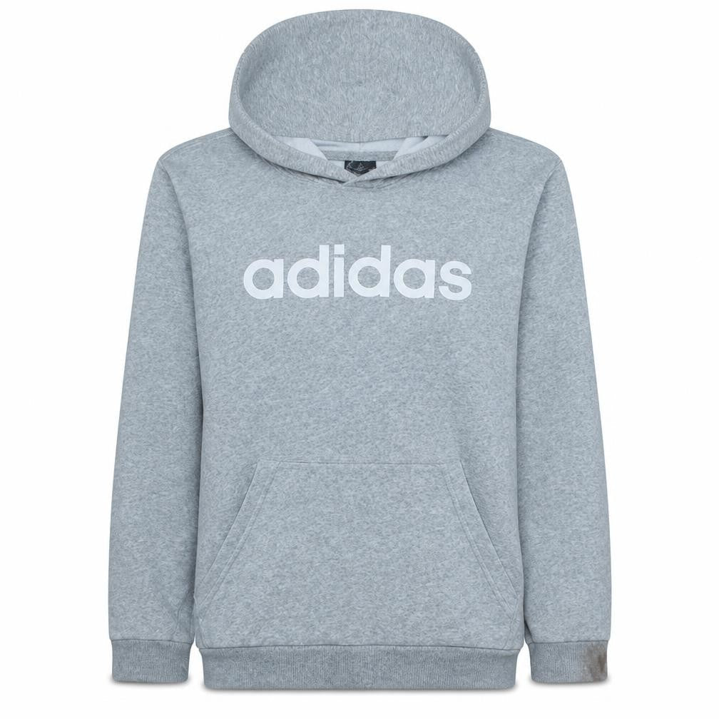 Adidas Women Grey Pullover Hoodie Size M Relaxed Fit Logo Design