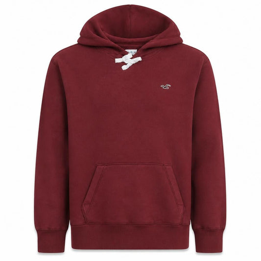 Hollister Men's Red Pullover Hoodie Small Cotton Blend Fleece