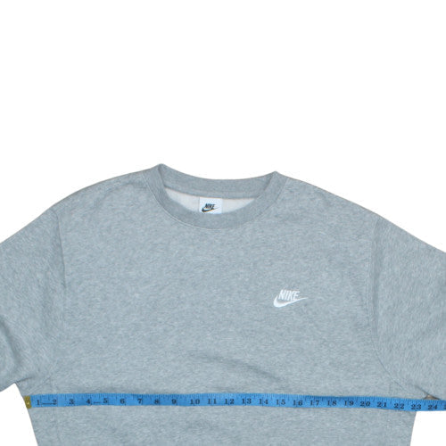 Nike Men's Grey Crew Neck Pullover Sweatshirt M Regular Fit