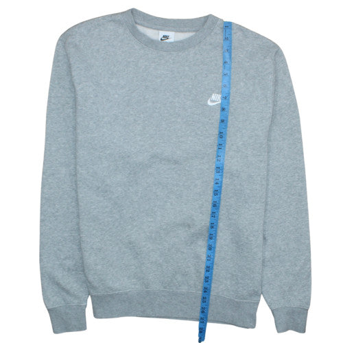 Nike Men's Grey Crew Neck Pullover Sweatshirt M Regular Fit