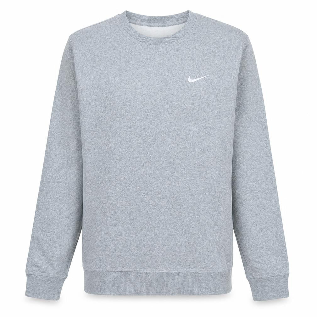 Nike Men's Grey Regular Fit Crew Neck Cotton Sweatshirt M