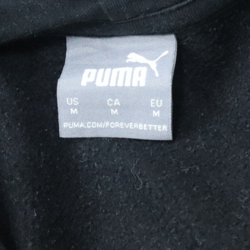 Puma Mens Black Medium Pullover Hoodie with Logo Sportswear Style
