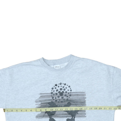 Disney x Primark Women's Grey Mickey Sweatshirt Size S 10/12 Crew Neck Pullover