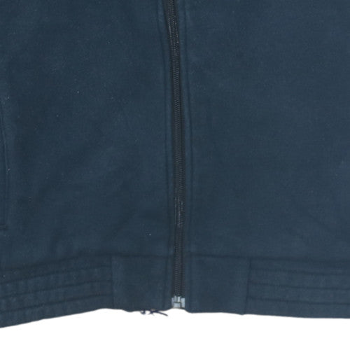 Adidas Men's Blue Full Zip Hoodie Size S Sports Fleece Jacket