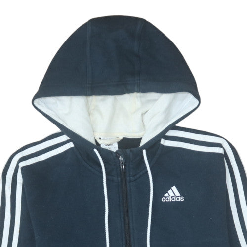 Adidas Men's Blue Full Zip Hoodie Size S Sports Fleece Jacket