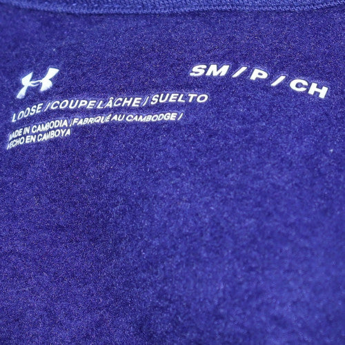 Under Armour Men's Blue Pullover Hoodie S Relaxed Fit Fleece