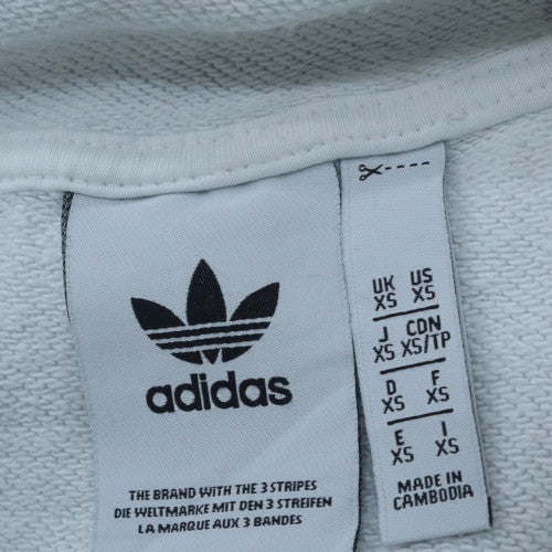 Adidas Men's White Pullover Hoodie XS Crew Neck Sportswear
