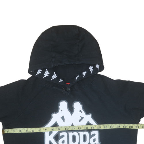 Kappa Women's Black Pullover Hoodie Medium Logo Sportswear