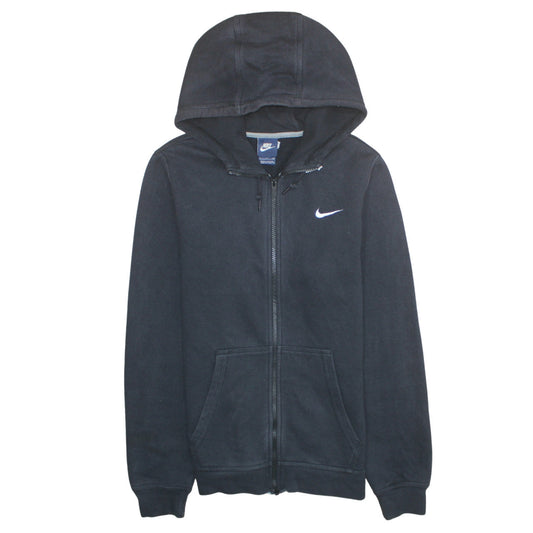 Nike Men's Black Full Zip Hoodie Size S Regular Fit Fleece Sweatshirt