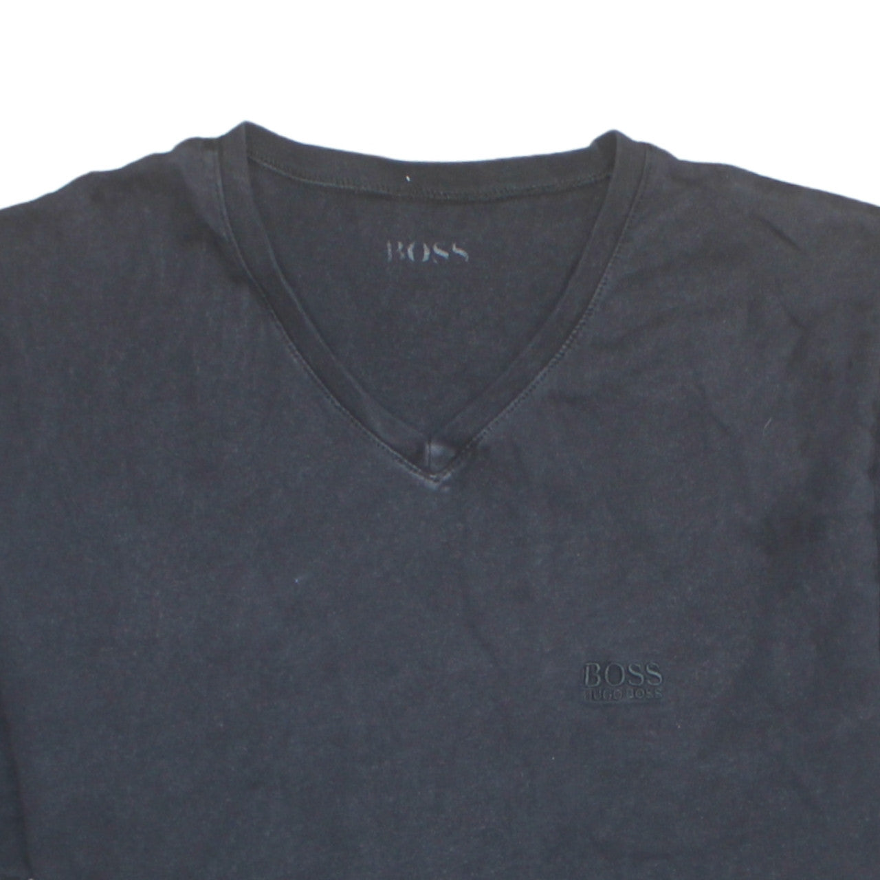 Hugo Boss Men's Black V-Neck Short Sleeve Cotton T-Shirt XL