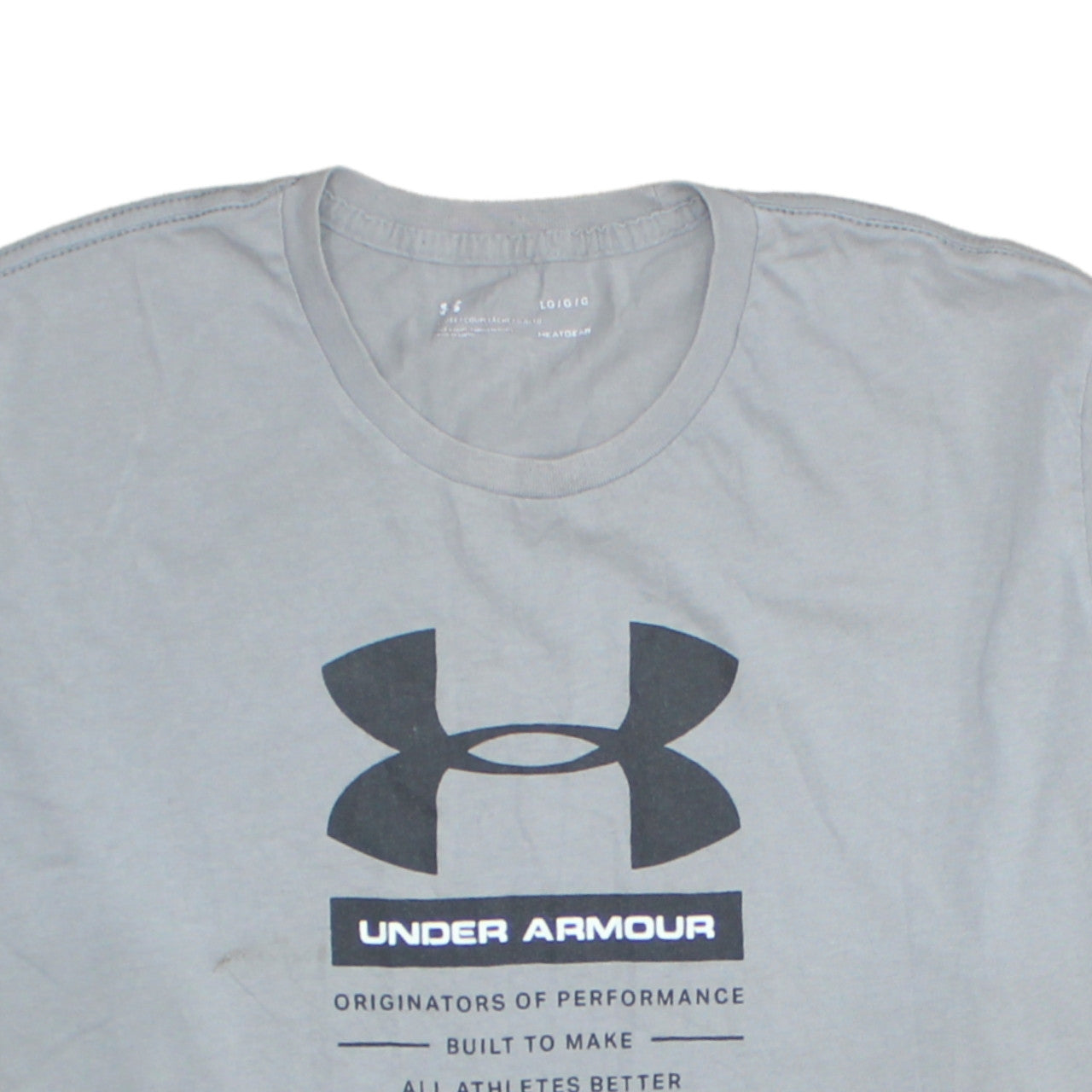 Under Armour Men's Grey HeatGear Loose Fit Graphic T-Shirt L