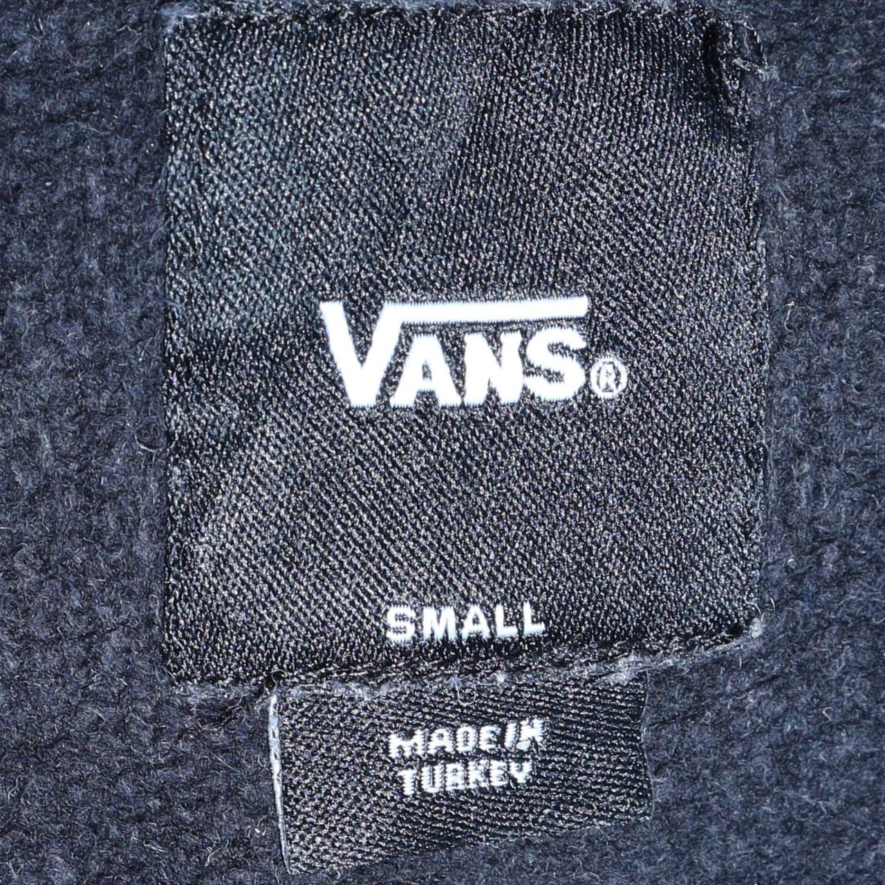 Vans Men’s Black Pullover Hoodie Small Logo Fleece Skate Sweatshirt