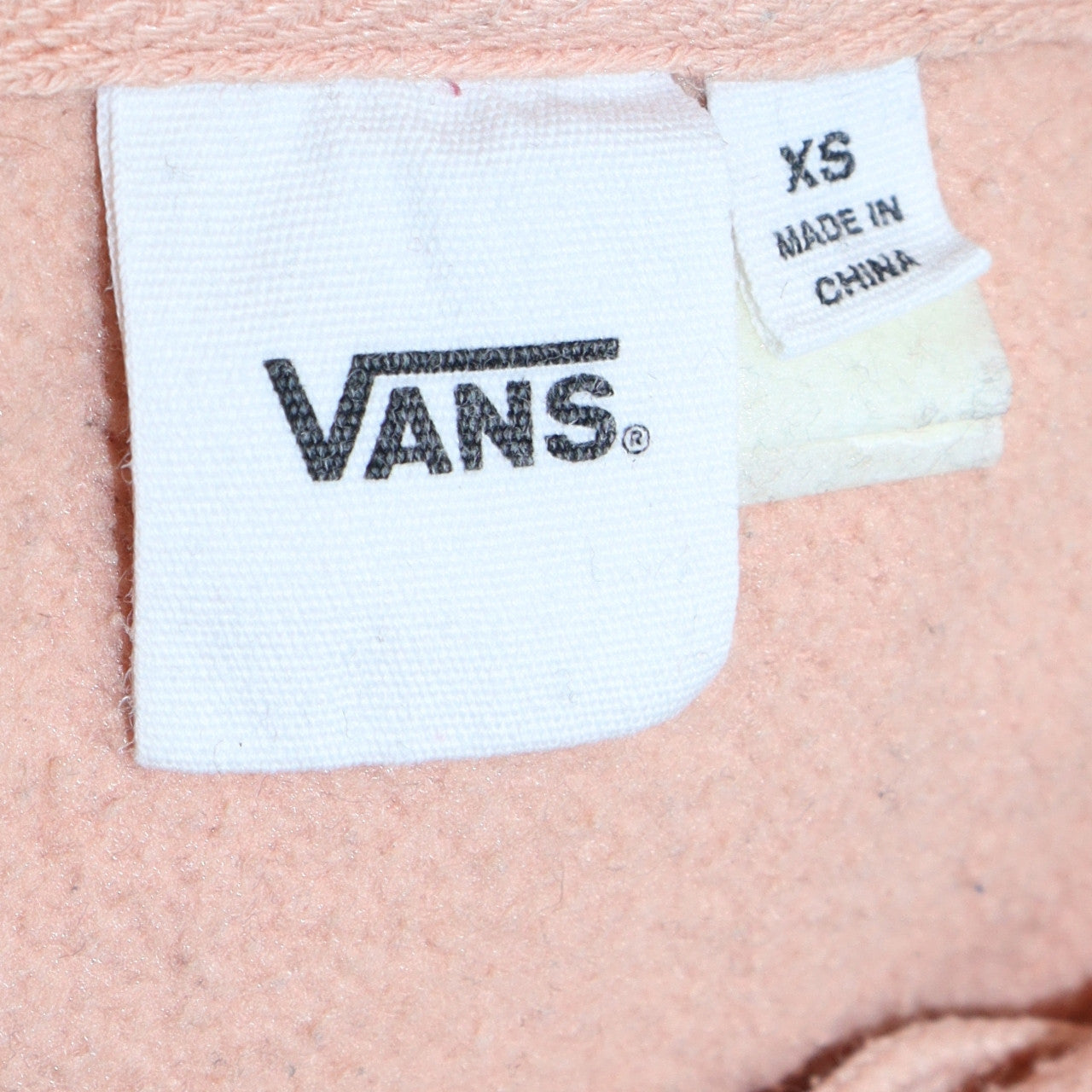 Vans Womens Pink Full Zip Hoodie XS Cotton Blend Casual Sweatshirt