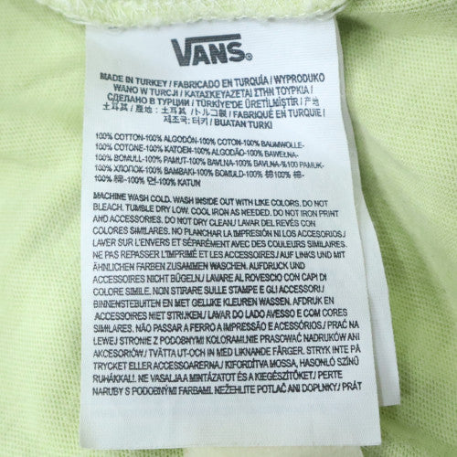 Vans Men's Green Small Crew Neck Cotton T-Shirt with Pocket