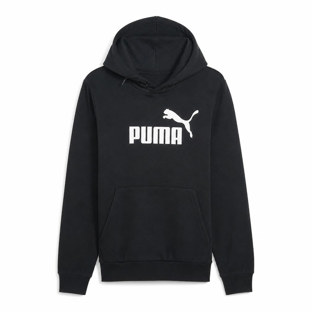 Puma Women Black Pullover Hoodie Size 12 Logo Print Casual