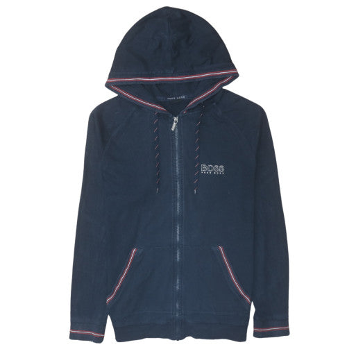 Hugo Boss Mens Blue Full Zip Hoodie Size M Regular Fit