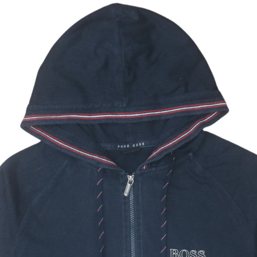 Hugo Boss Mens Blue Full Zip Hoodie Size M Regular Fit