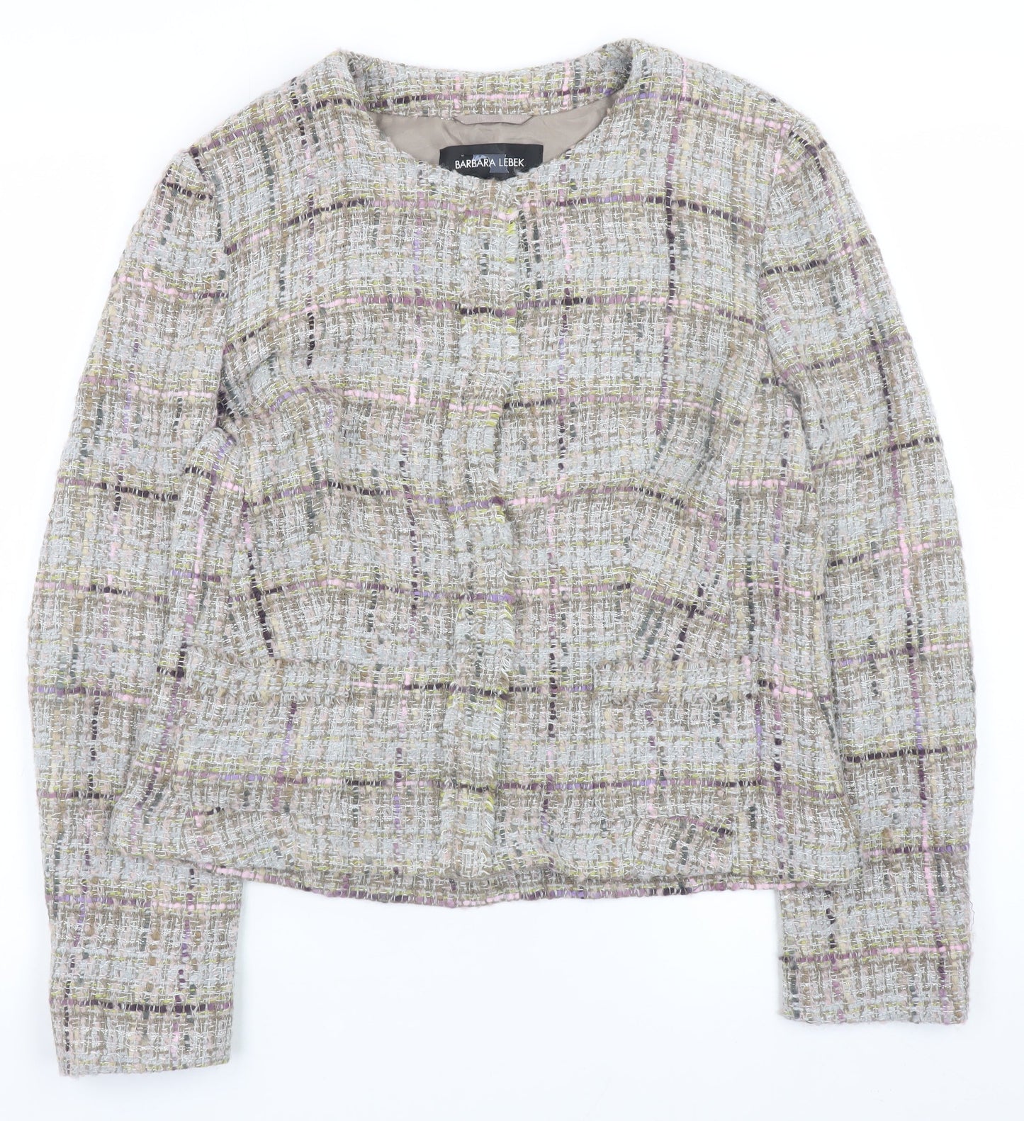 Barbara Lebek Women’s Multicoloured Tweed Jacket Size 12 Classic Style
