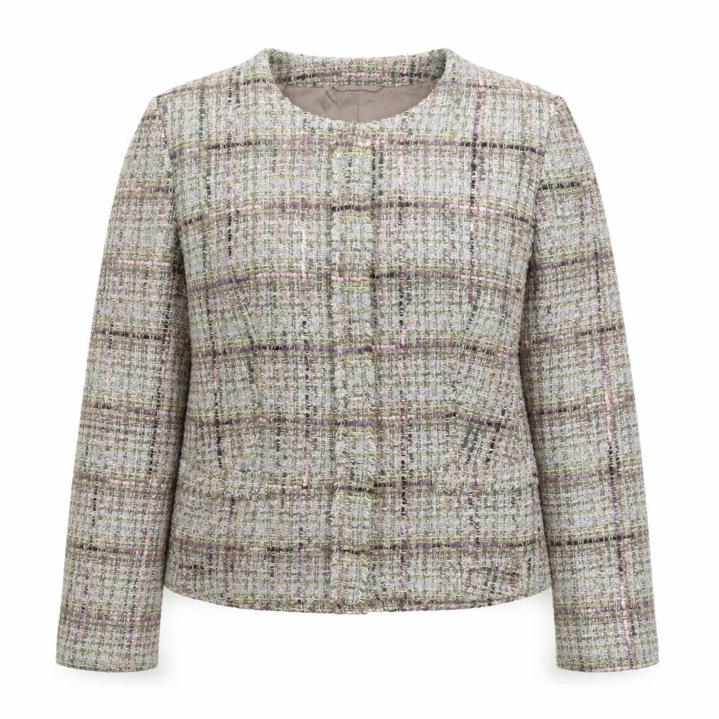 Barbara Lebek Women’s Multicoloured Tweed Jacket Size 12 Classic Style
