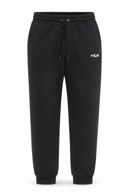 Front view of Fila Men's Black Jogger Sweatpants M Casual Elastic Waist