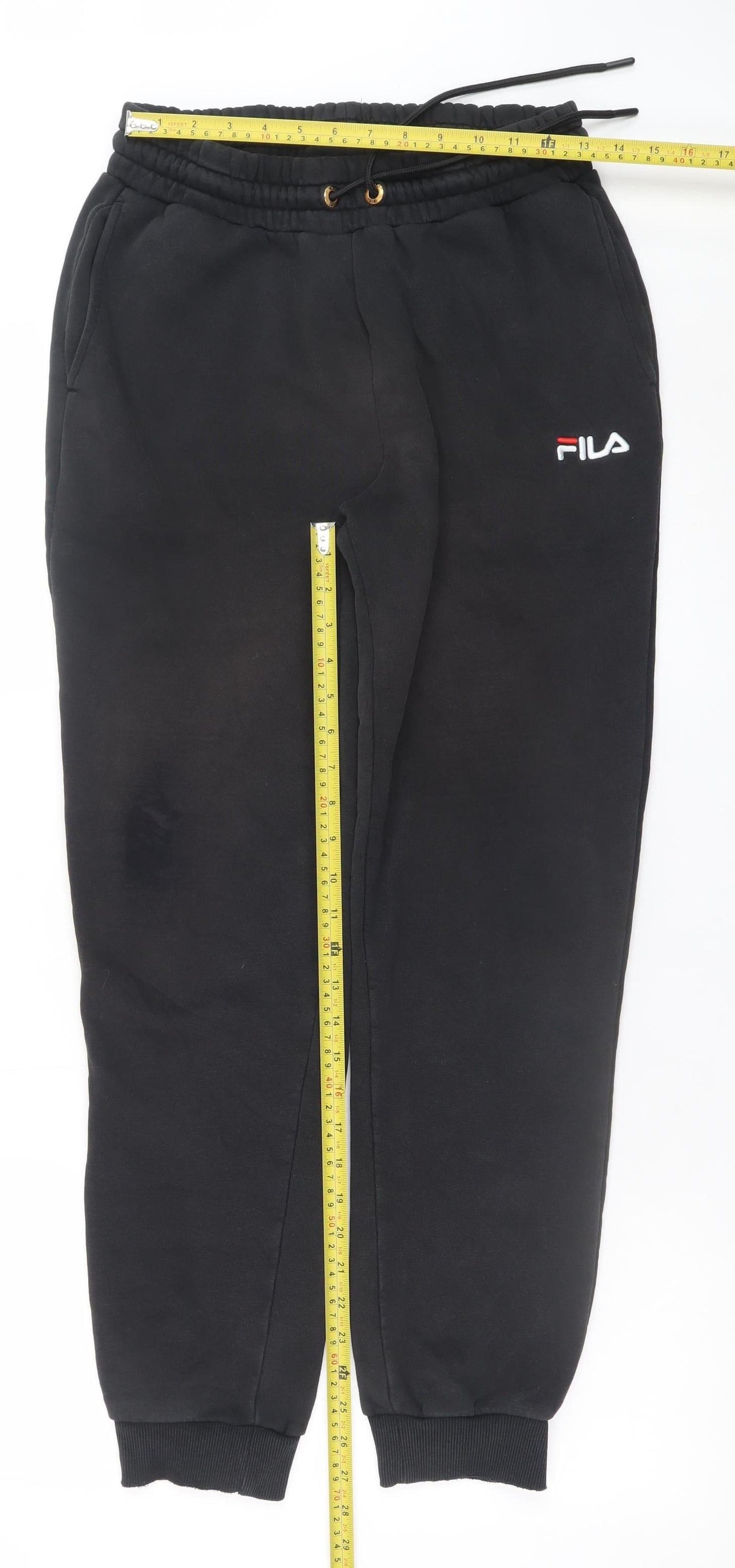 Fila Men's Black Jogger Sweatpants M Casual Elastic Waist