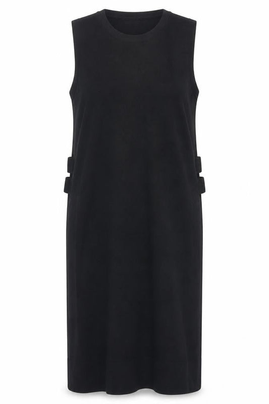 River Island Women’s Black Shift Knit Dress Size 10 Sleeveless Classic