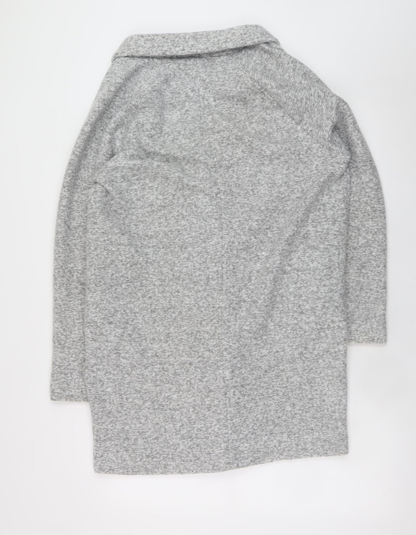 Next Women’s Grey Mid-Length Button Overcoat Size 12