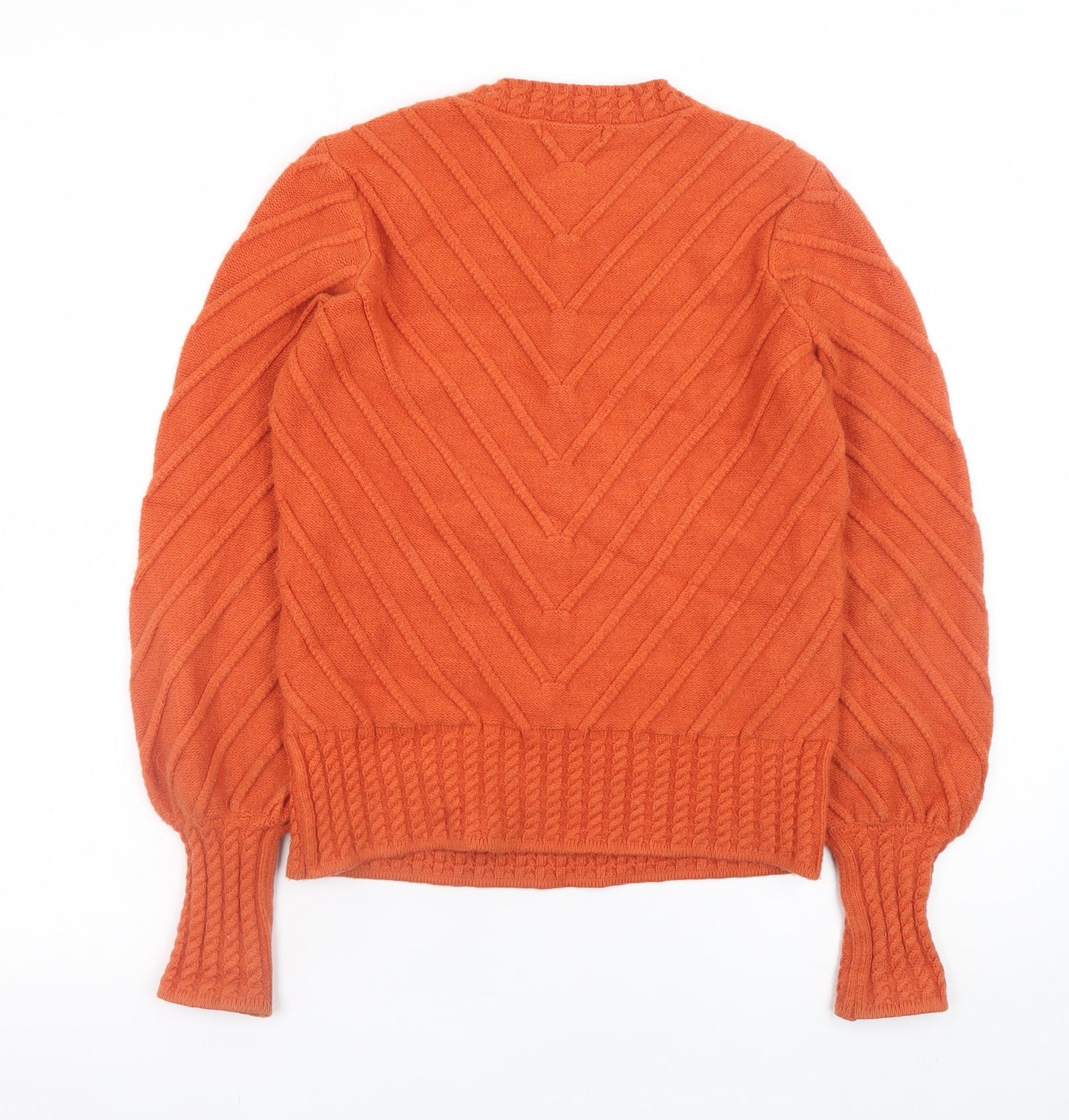 Joe Browns Womens Orange Chunky Knit Pullover Jumper Size 8