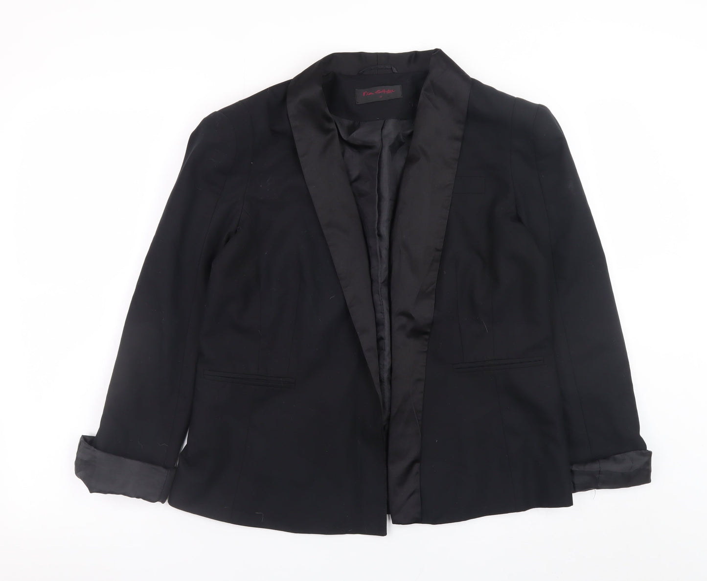 Miss Selfridge Women’s Black Blazer Jacket Size 12 Classic Mid-Length