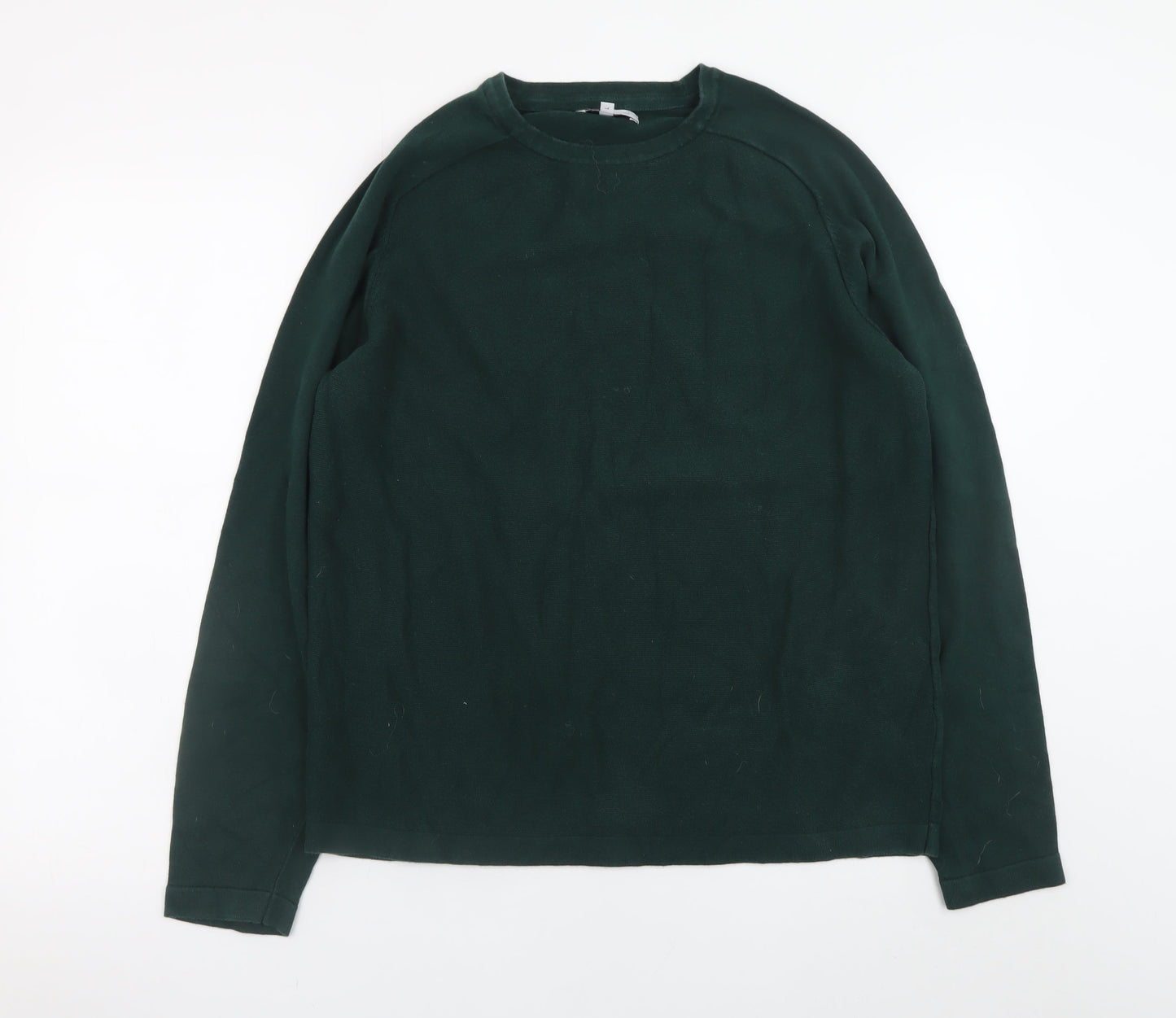Red Herring Men's Green Cotton Crew Neck Pullover Jumper Size L