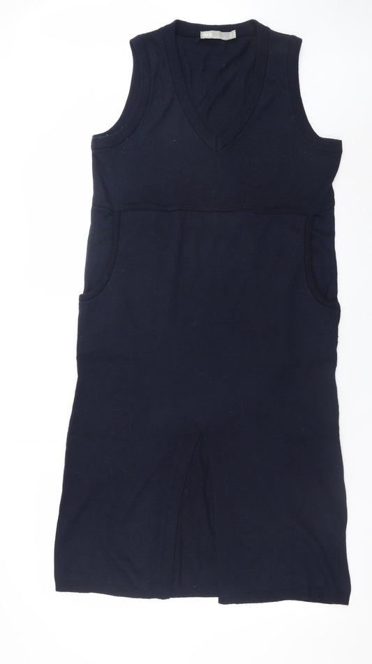 ASOS Women’s Black V-Neck Acrylic Knit Jumper Dress Size 10