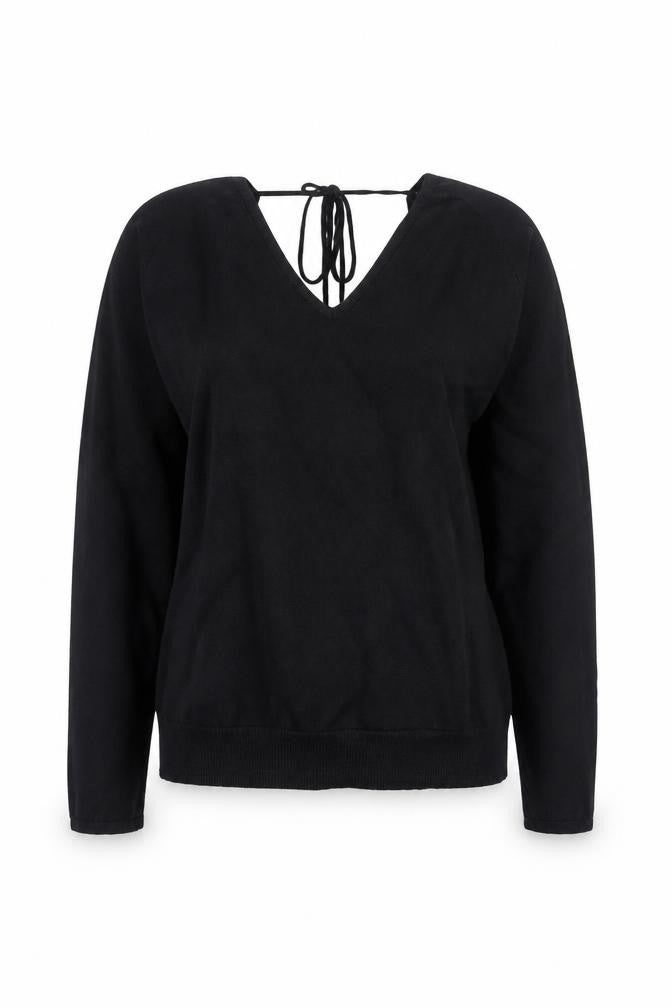 John Smedley Women's Black Merino Wool Wrap Jumper M